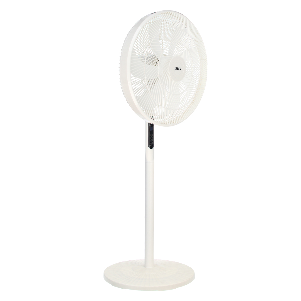 Вентилятор напольный тм LEBEN 40Вт, 8 скоростей, диаметр 41см, 220в, таймер, пульт ДУ, белый - #3