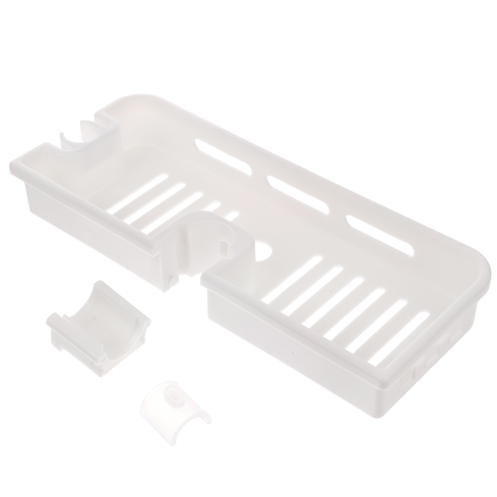 Полочка на душевую штангу, стойку, белый - #4