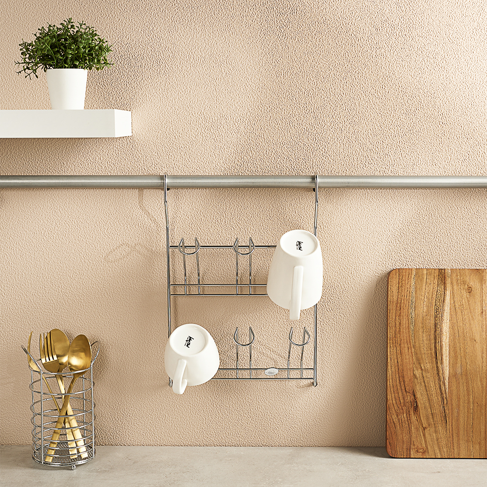 Полка для стаканов тм VETTA, хромированная сталь 23,5x11x34cм, CWJ229 - #6