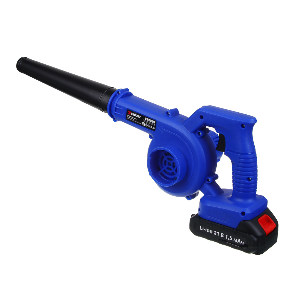 РОКОТ Воздуходувка аккумуляторная, 21В, 1,5А Li-ion (1шт), з/у, 13500 об/мин, про-сть 75м/с,(ONE) - #3