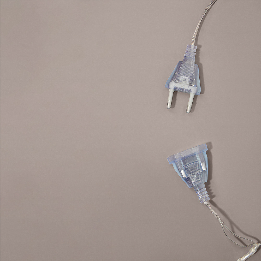 СНОУ БУМ Гирлянда эл. бахрома, 96LED, 3x0.5x0,7м, шампань, пост.свечение, ПВХ прозрач, коннект, 220В - #11