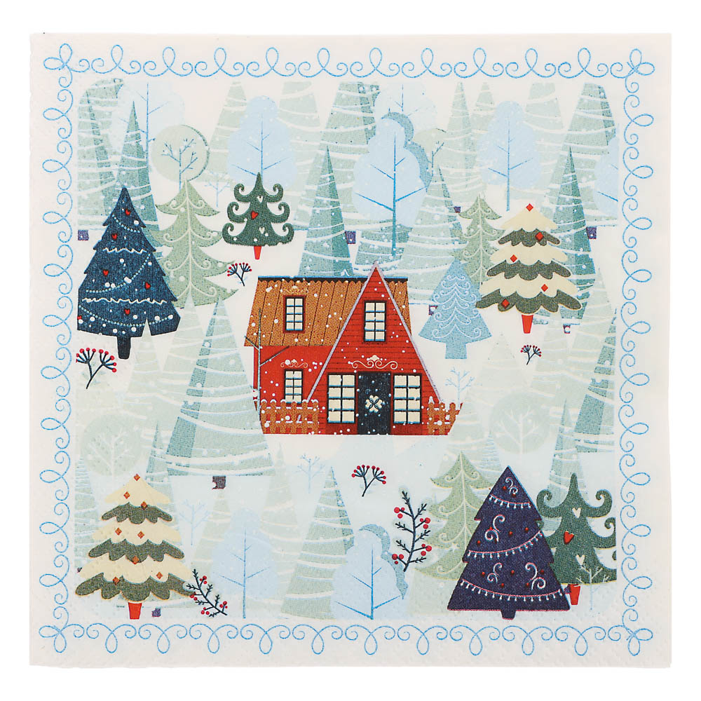 Салфетки бумажные Gratias 3 слоя, 33 см, 4 дизайна, 20шт. - #10