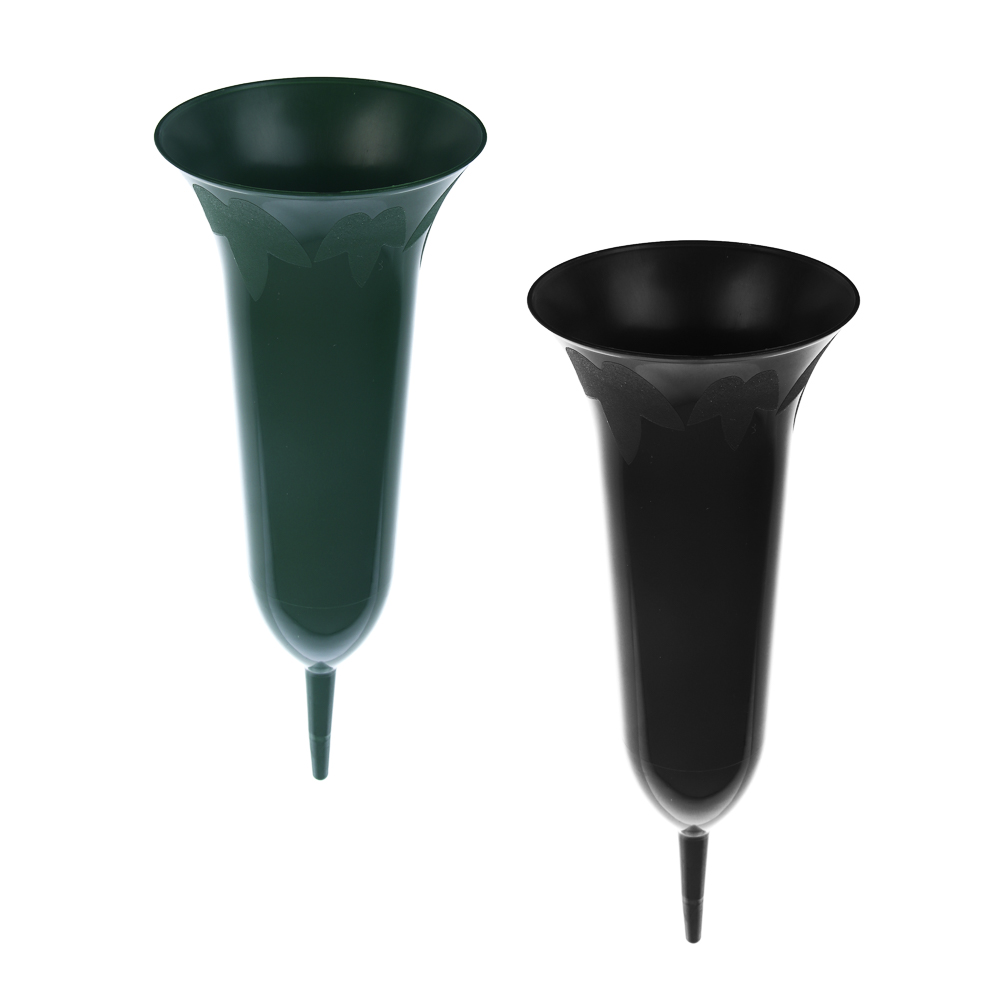 Вазон ритуальный с колышком тм INBLOOM, 11.5х30.5 см, РР - #2