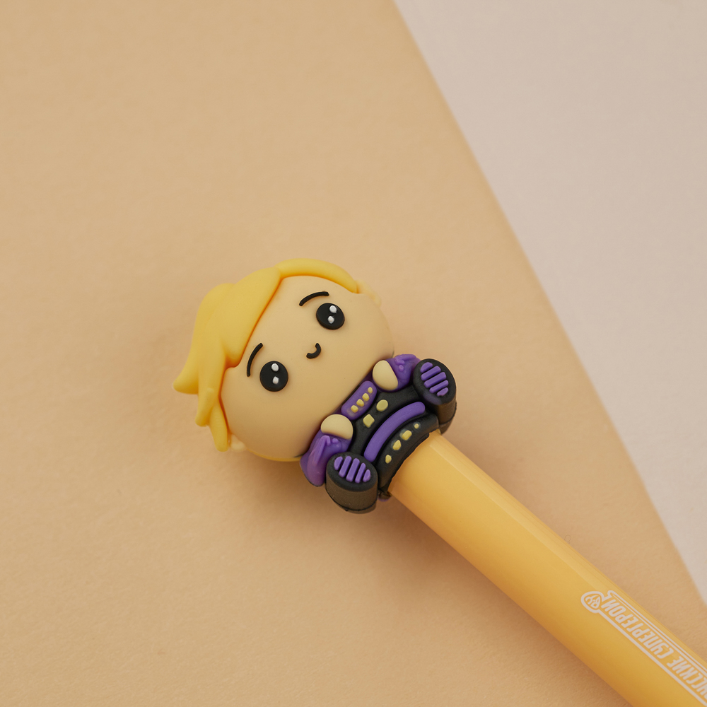 BY Русские Супергерои Авторучка шар.синяя, с фигуркой в форме супергероя, 4 диз., "Кавай", дисплей - #14