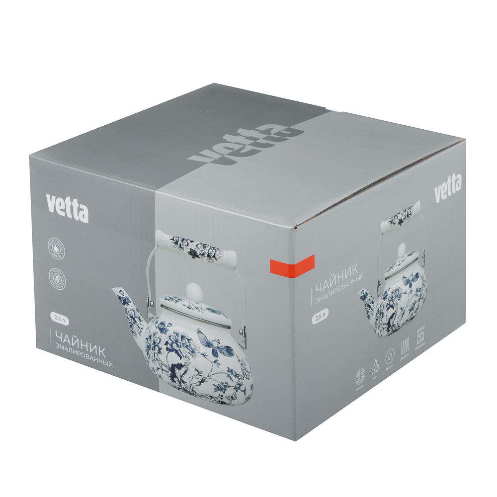 Чайник эмалированный тм VETTA Флорал, 2,5л, индукция - #5