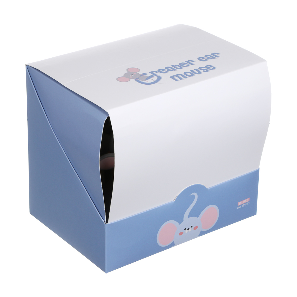 Ручка гелевая синяя "Мышки", силиконовый корпус, 4 вида, шоу-бокс - #6