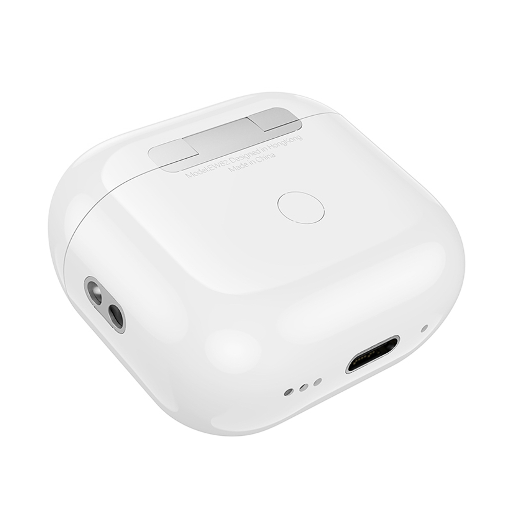 Наушники беспроводные TWS hoco. модель EW82, вкладыши, дисплей, 300/30мАч, BT5.3, цвет: белый - #8