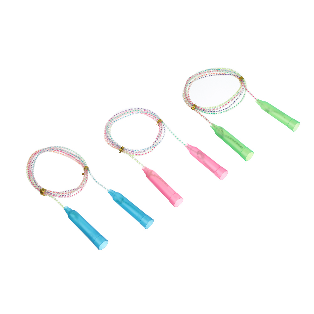 Скакалка радужная тм BY SPORT, 2,3м, d4,3мм, пластик, ПВХ, 3 цвета - #1