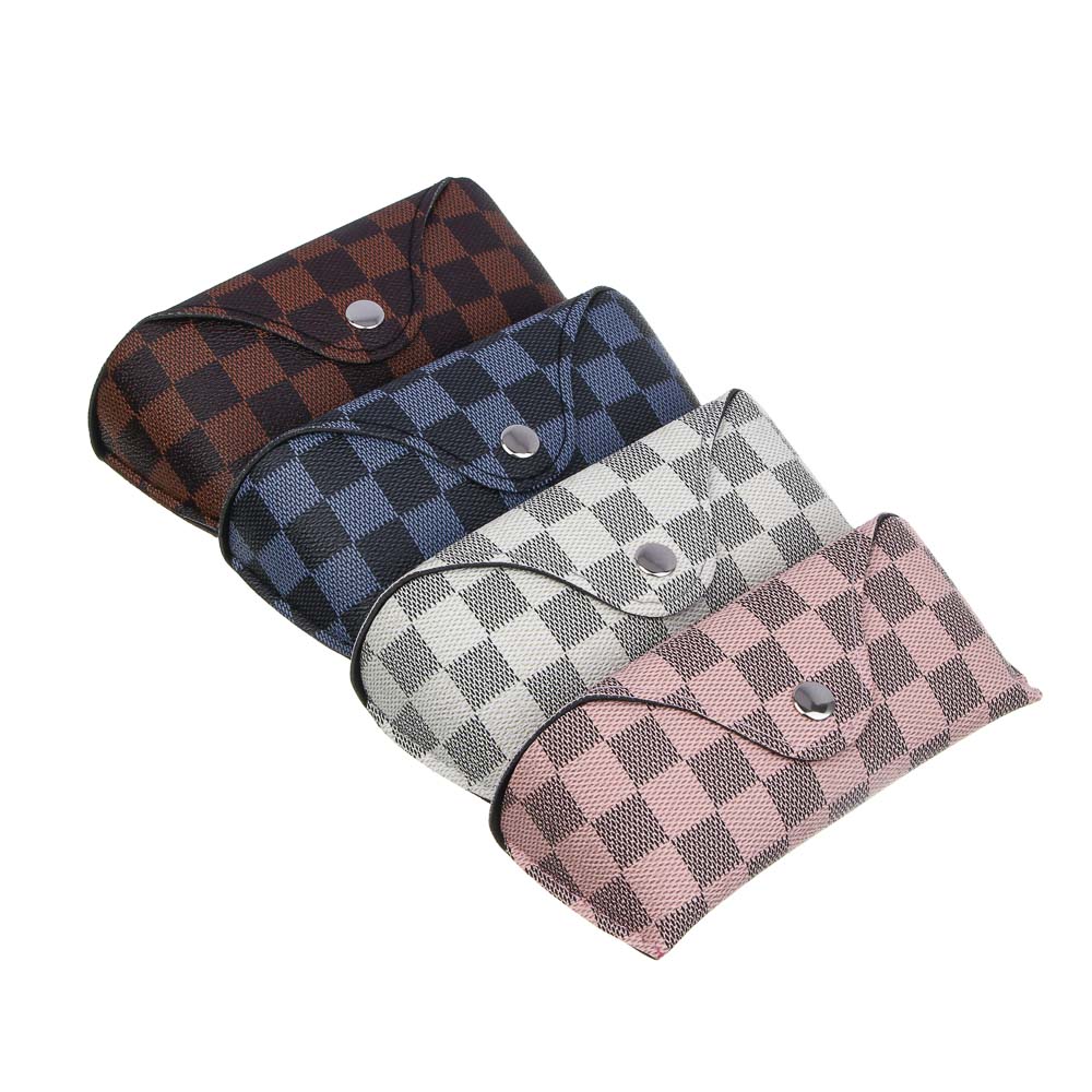 ЮL Футляр для солнцезащитных очков на кнопке, ПУ, 16,5х6,5см, 4 цвета - #1