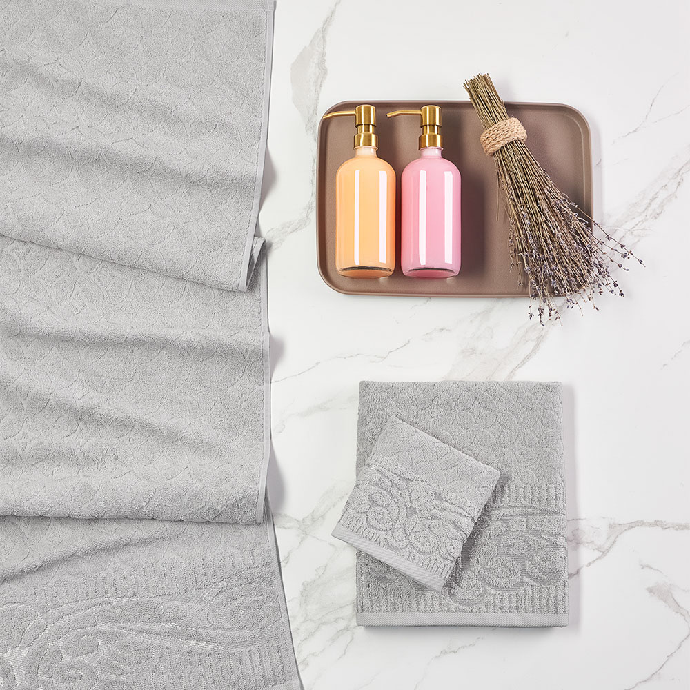 PROVANCE Фрэя Полотенце махровое, 100% хлопок, 70х130см, 465гр/м, серый - #2