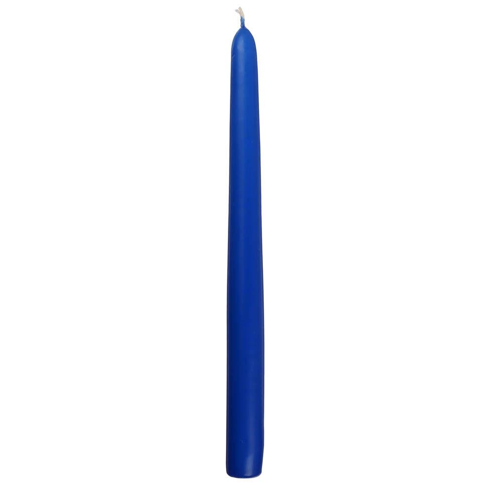 Свеча античная коническая Ladecor, синяя, 25 см - #1