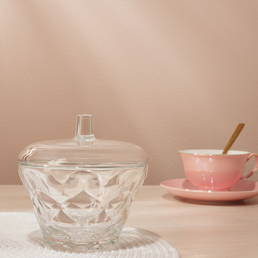 LUMINARC Сахарница с крышкой Айсд Диамант/Айсд Винтаж, стекло, 2 дизайна - #9