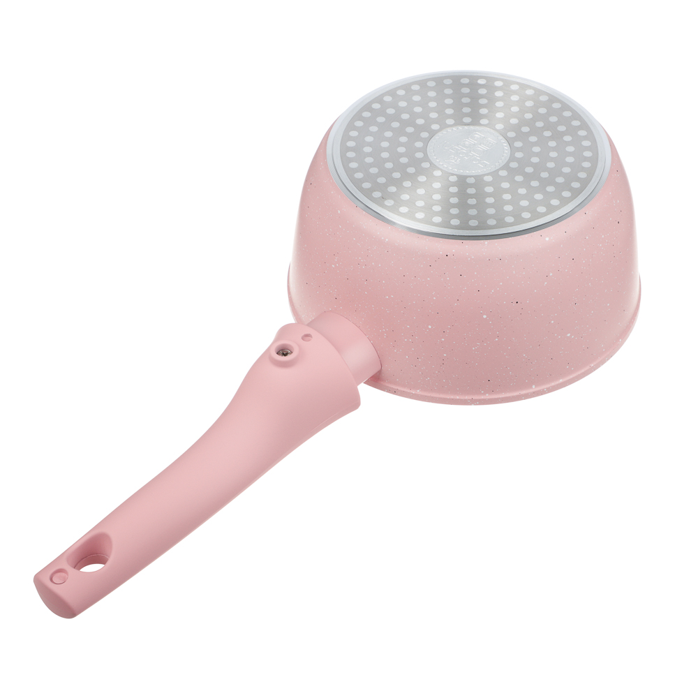 Ковш тм SATOSHI Ботаника 1,3л, d16см, с крышкой, съем. ручка, антиприг. покр. мрамор, инд, 3 цвета - #9