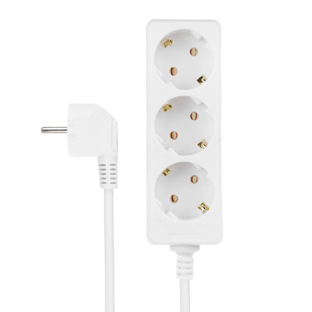 Удлинитель 3 гнезда 10м BY, с зазем 16А, 3500Вт - #1