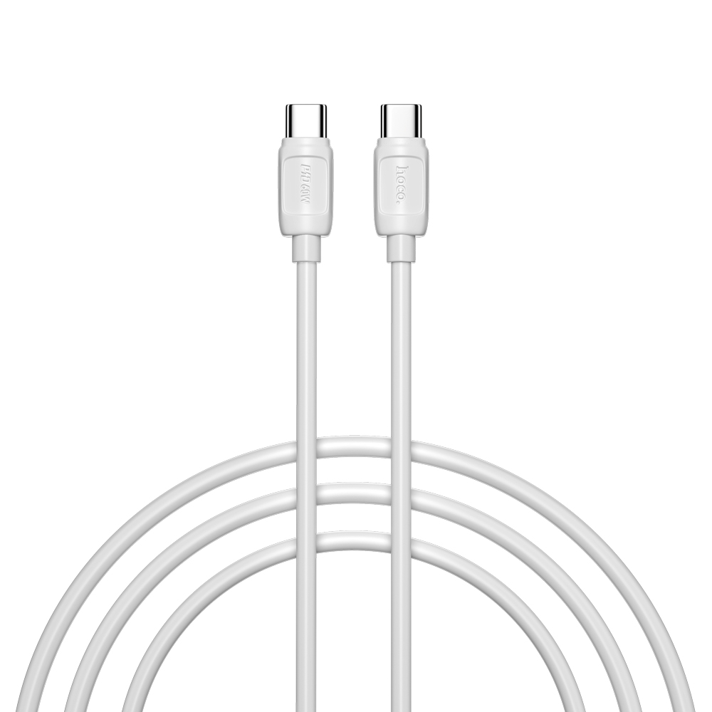 Кабель для зарядки Type C-Type C hoco. модель X115, 60Вт, 1м, 3А, белый - #1