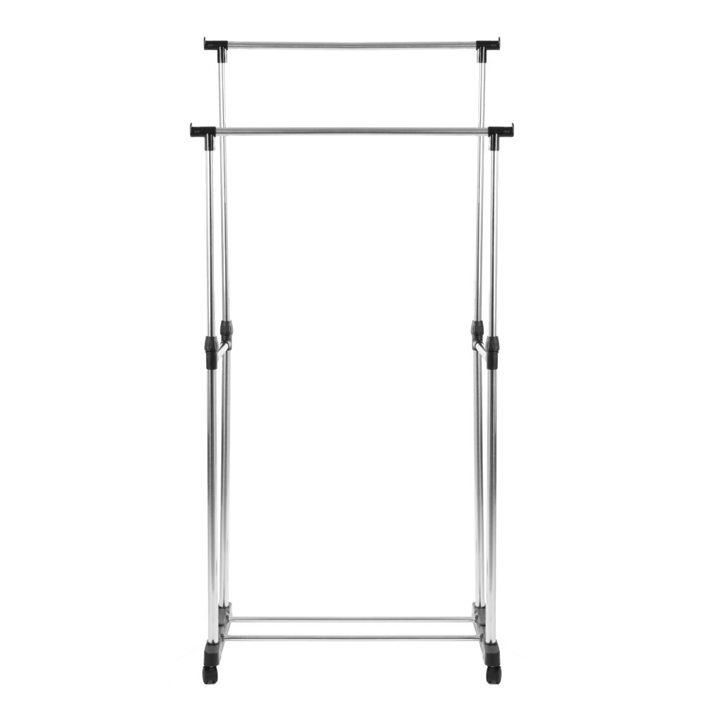 VETTA Вешалка напольная двойная, телескоп., на колесах, металл, пластик, 80x42x80(160)см - #2