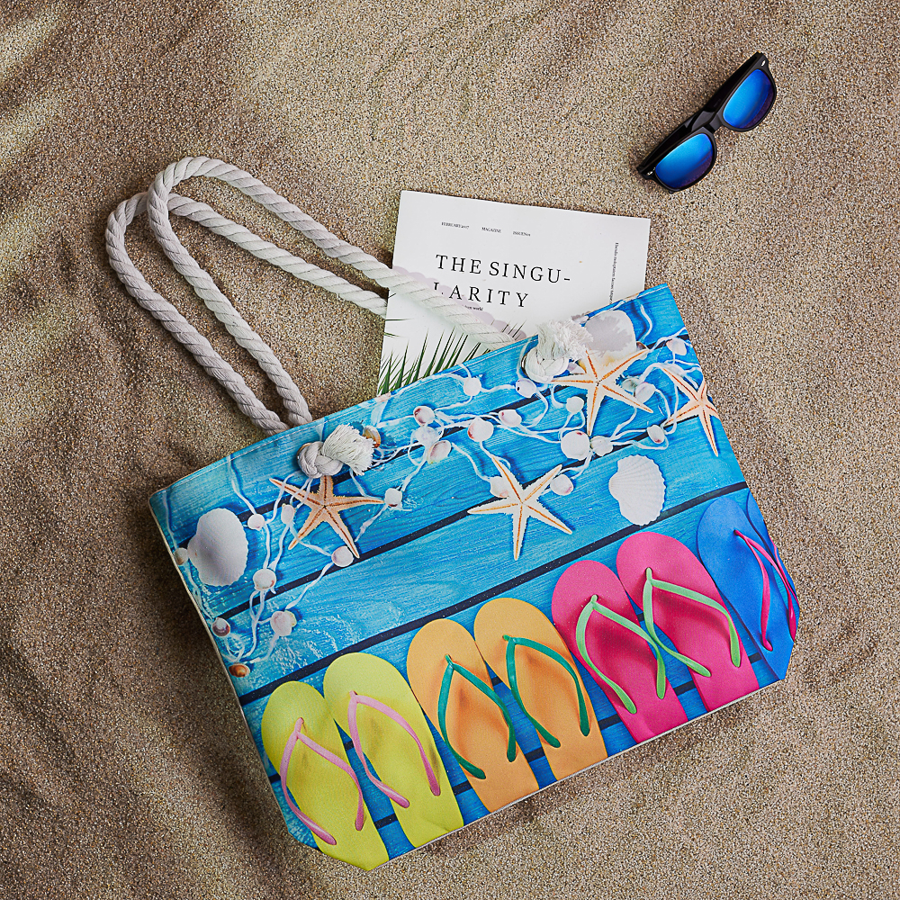 ЮL Сумка пляжная 50x35x15 см, 100% полиэстер, 3 дизайна - #7