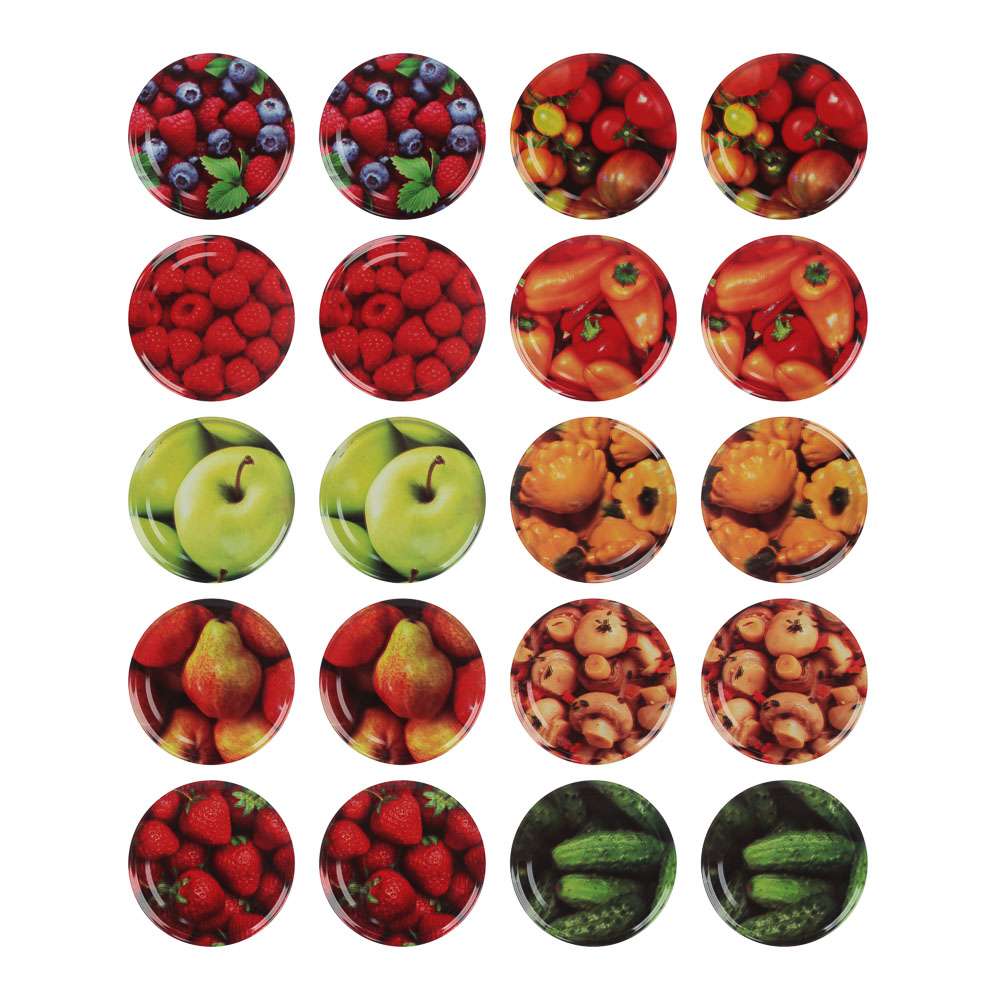 Набор крышек металлических для консервирования Твист-офф, 20шт, D-82мм, литография - #3