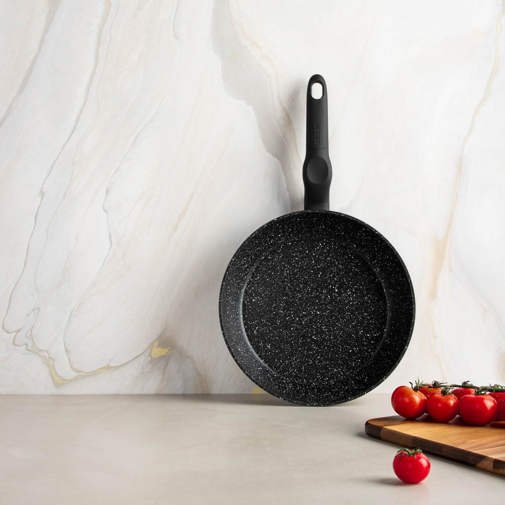 SATOSHI Стоун Набор сковород литых 3пр., d20, 24, 28см, антипригарное покрытие Мрамор - #14