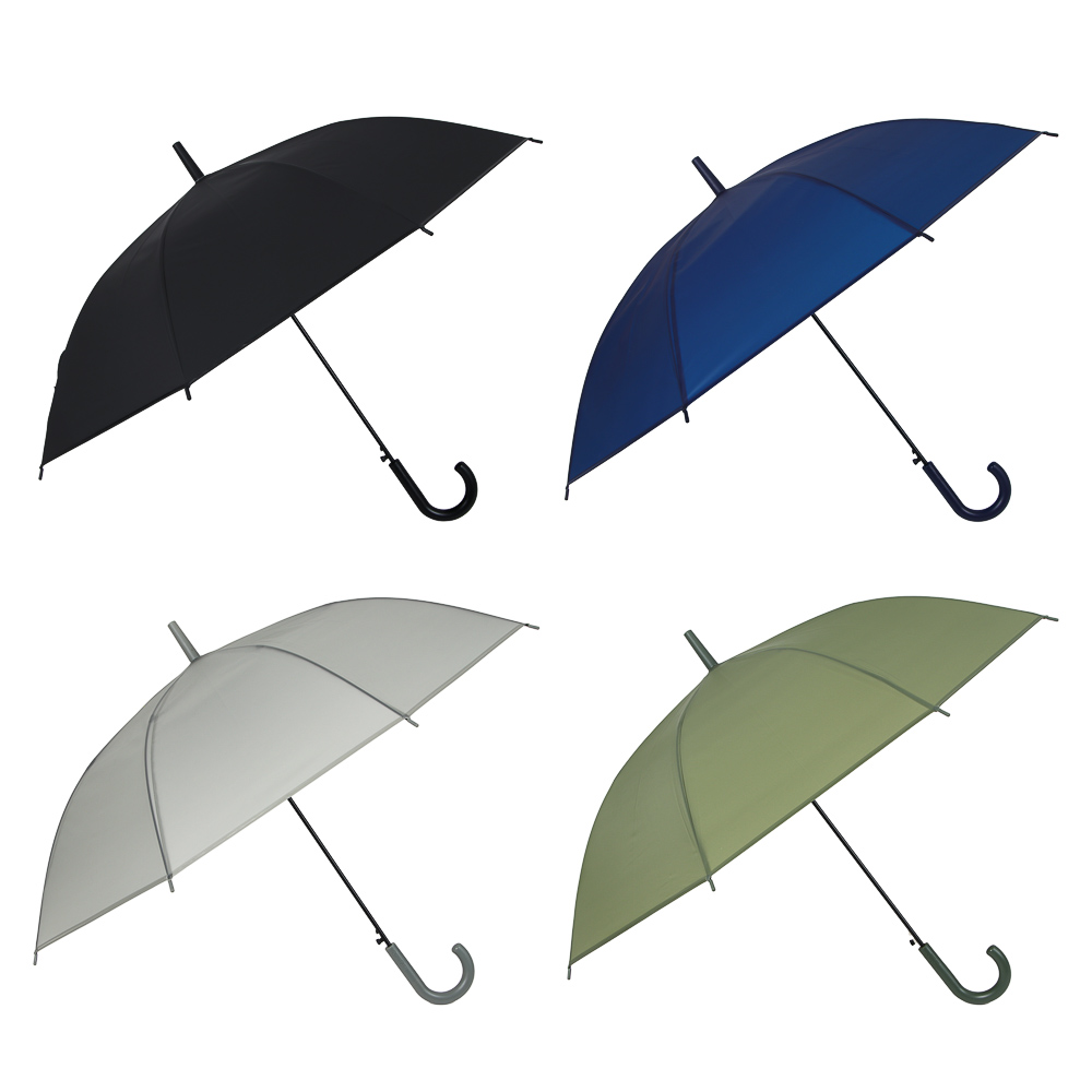 Зонт-трость, металл, пластик, ПВХ, d99см, 8 спиц, 4 цвета - #1