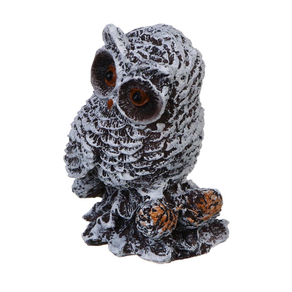 СНОУ БУМ Фигурка "Сова на ветке" 5-5,5x4x7,5см, полистоун, 2 дизайна - #4