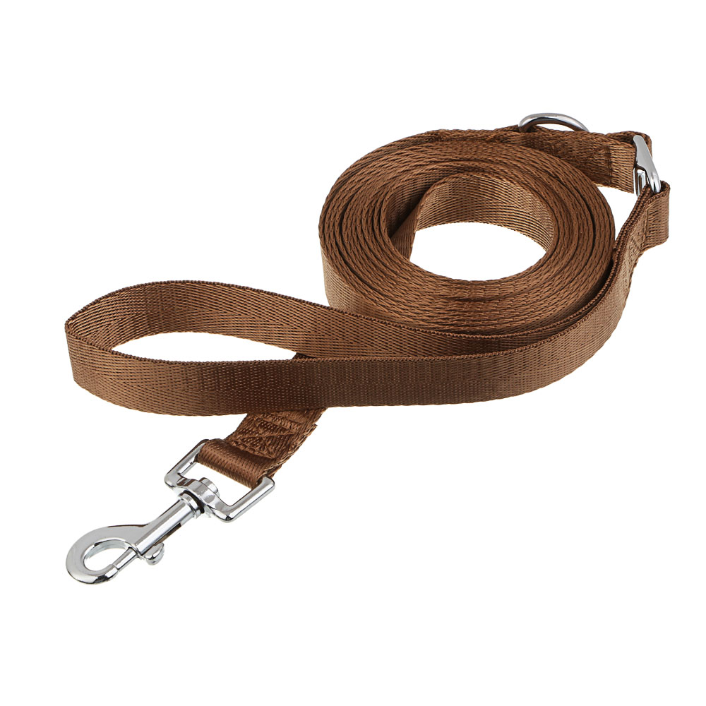 Поводок для животных тм VETTA, нейлон, хаки/беж, 3м x 2см - #3