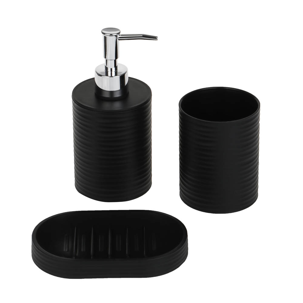 Стакан для ванной комнаты тм VETTA Тренто, пластик, PP, черный, 7,5х7,5х10см - #3