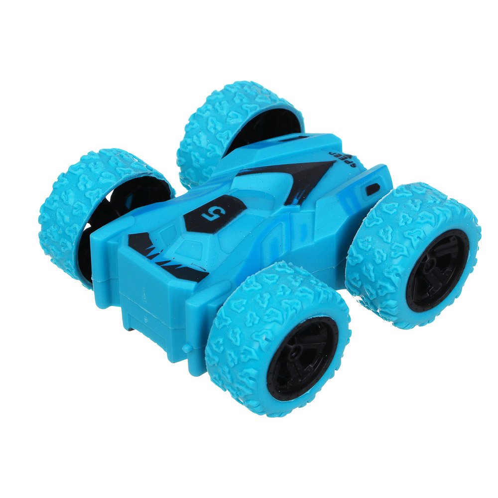 ИГРОЛЕНД Машинка "Трюкач", разворот, инерция, ABS, TRP, металл, 8х3,6х7,5 см, 4 дизайна - #6