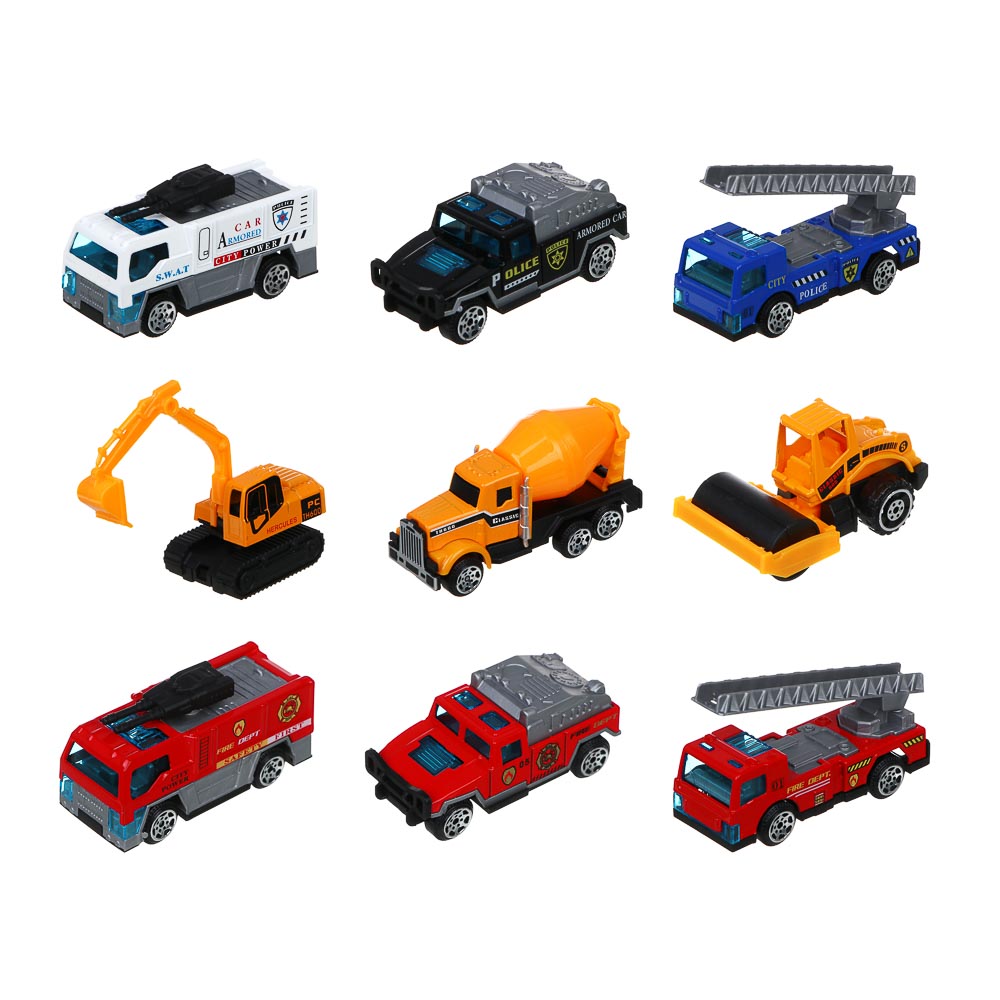 ИГРОЛЕНД Автовоз с треком, 3 машинки, металл, PP, 33,5х13х8,5 см, 3 дизайна - #18