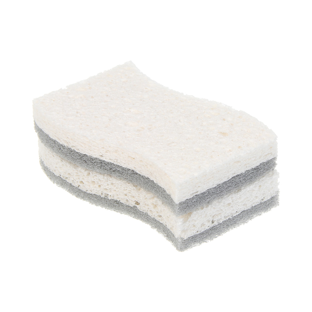 Набор губок из древесной целлюлозы 2 шт., тм VETTA, 11х6,3х1,5 см, древесная целлюлоза, полиэстер - #6