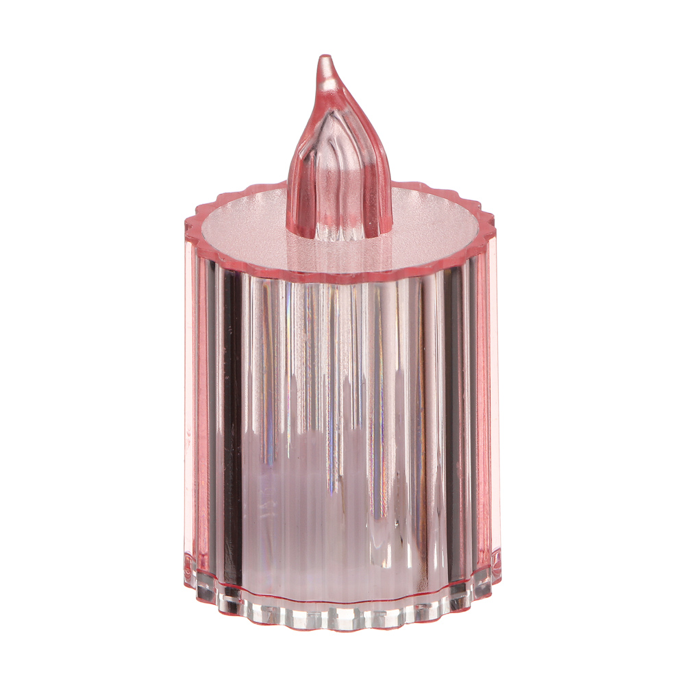 Светильник декор. в виде свечи с LED-подсветкой, 1 режим, полистирол, 3,6х6,5 см, 3хAG10,4цв.,арт.1 - #2