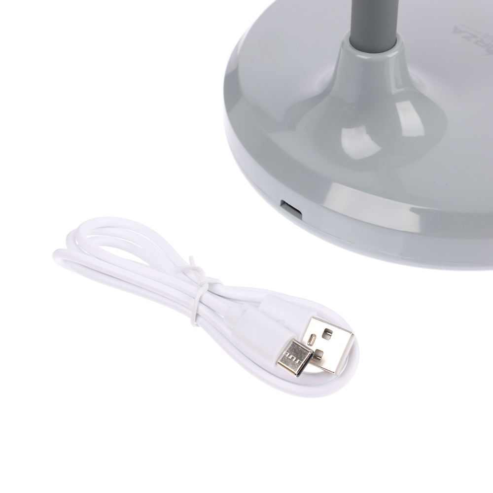 FORZA Лампа настольная складная 30LED, питание USB, 7Вт, 500Лм, кабель 1м, диммер, пластик, серая - #9