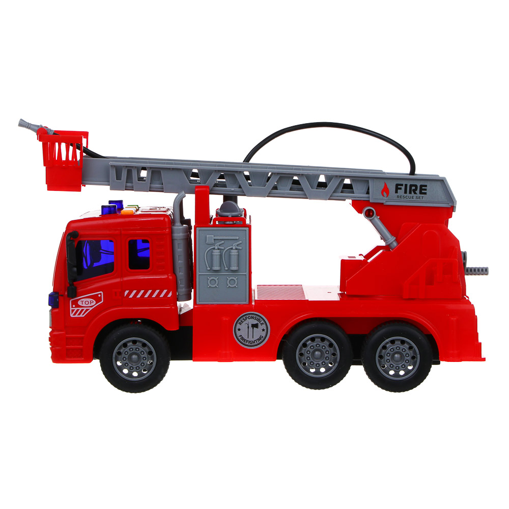 ИГРОЛЕНД Пожарная машина, свет, звук, стреляет водой, 3хAG13, PP, 29х10,5х17,5 см - #4