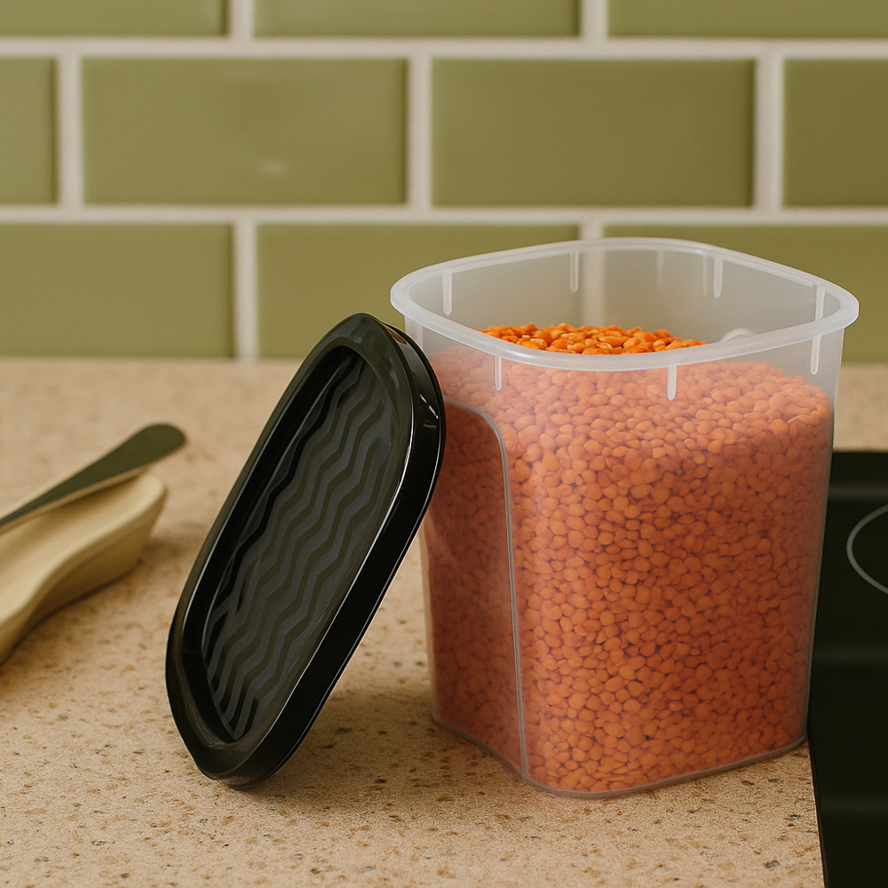 Контейнер для сыпучих продуктов НУТ квадратный 1,2 л, пластик - #8