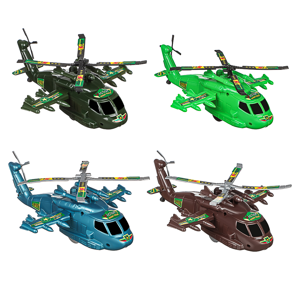 ИГРОЛЕНД Игрушка вертолет заводной, пластик, 16,4x24x8,5 см, 4 дизайна, для детей 3+ - #1