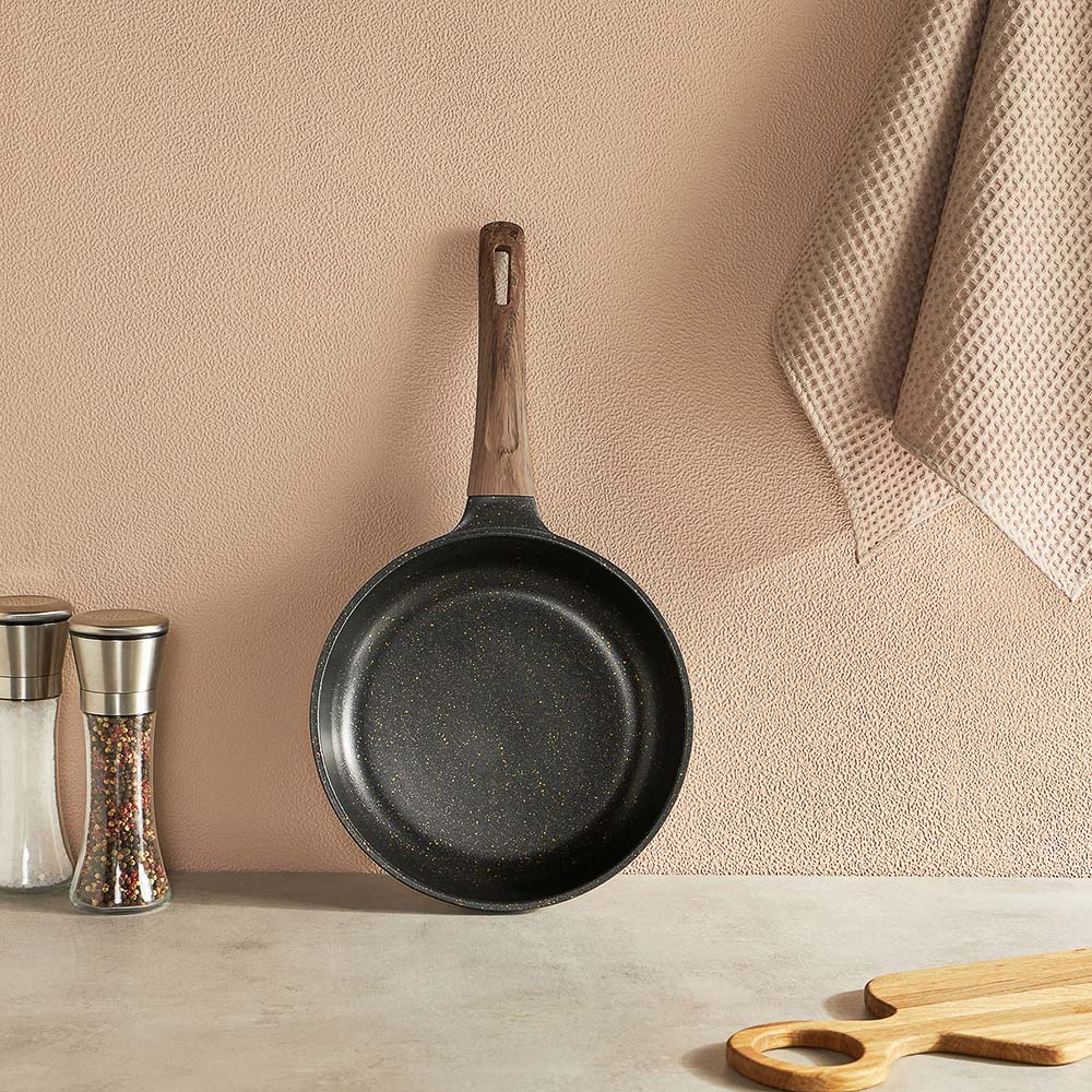 SATOSHI Карнуа Сковорода литая d24см, антипригарное покрытие Мрамор, индукция - #11