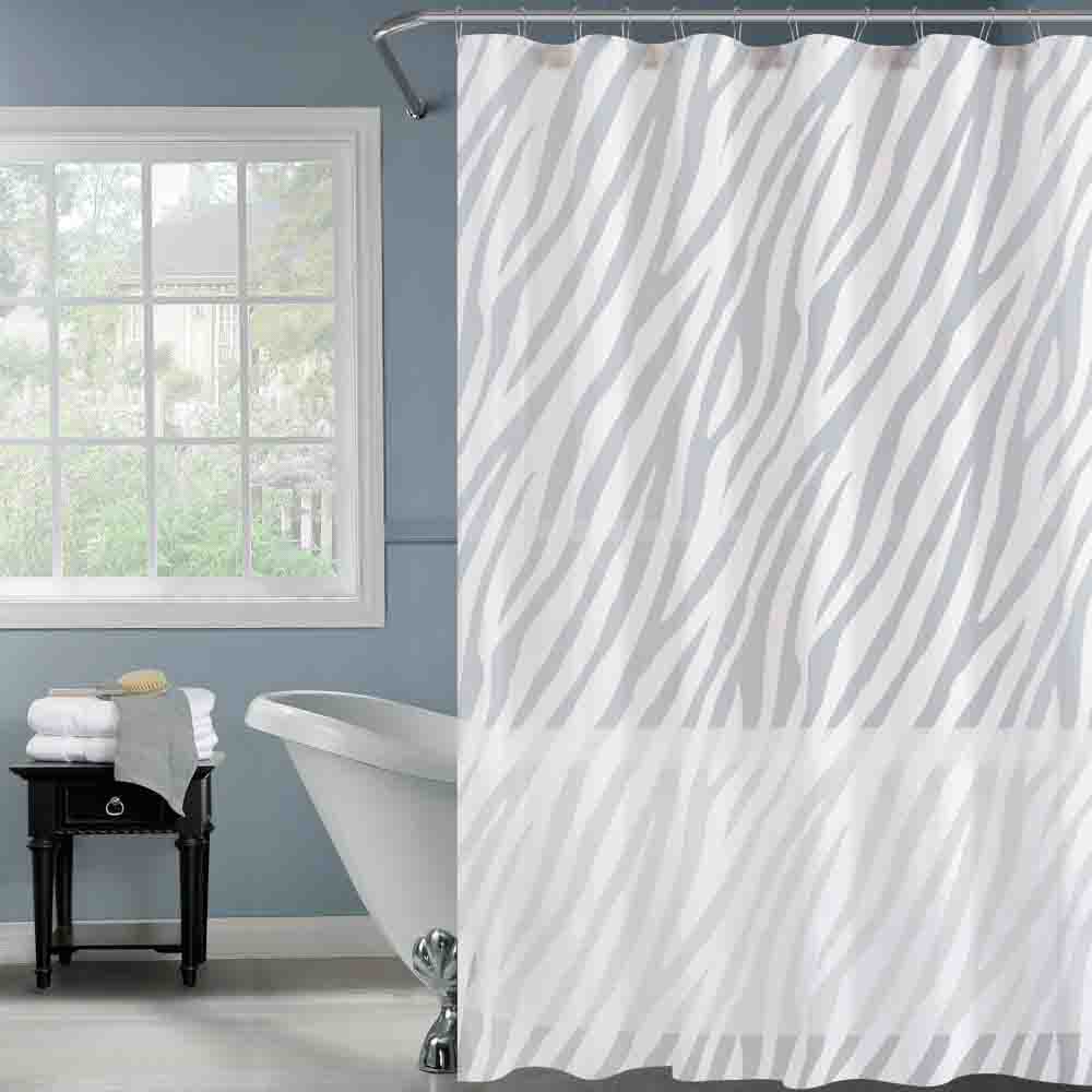 Штора для ванной 180x180см ZEBRA белый, ПЕВА, SWC-50-22 - #7
