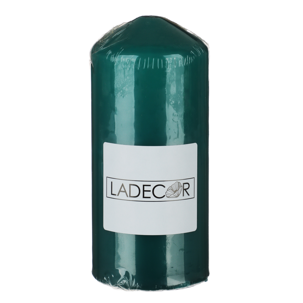 Свеча пеньковая Ladecor, зеленая, 7х15 см - #2