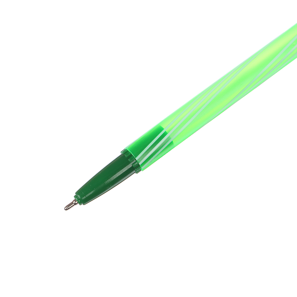 Ручка шариковая синяя, с цветным "закрученным" корпусом, 0,7 мм, 4 цвета корпуса, инд. маркировка - #5