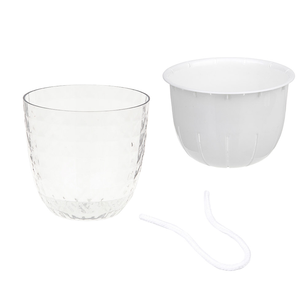 INBLOOM Кашпо 15х16см Кристалл, PET+PP - #1