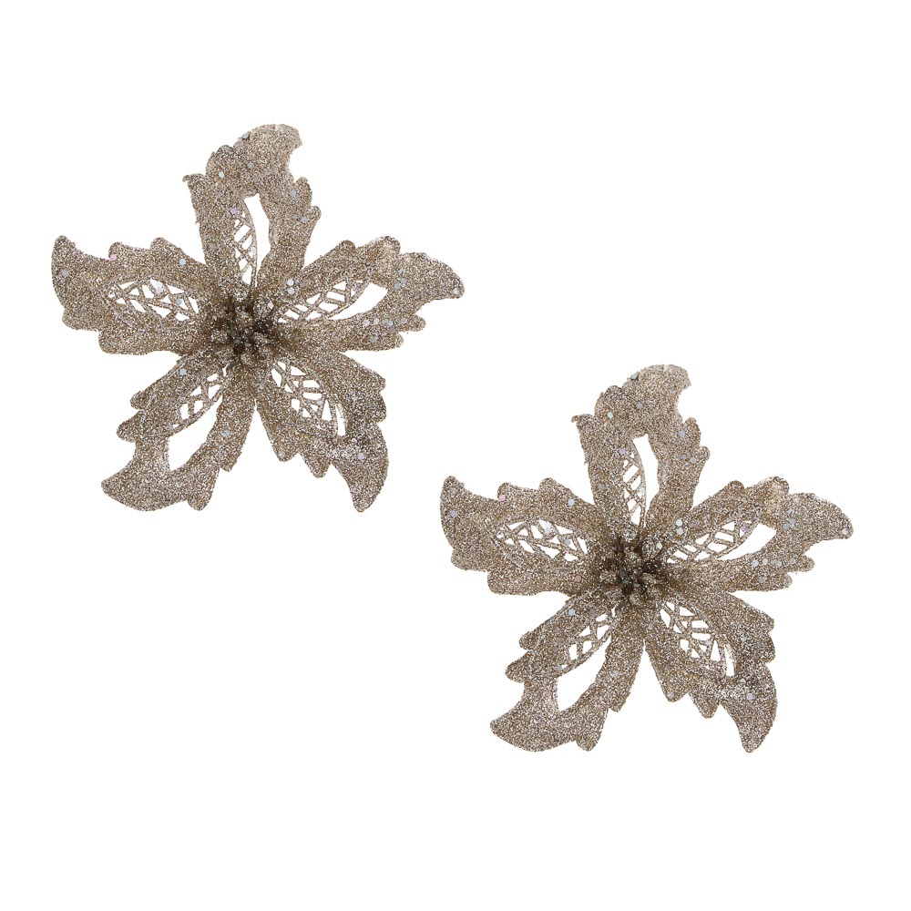 СНОУ БУМ Цветы на прищепке 13x13 см, 2 шт - #1