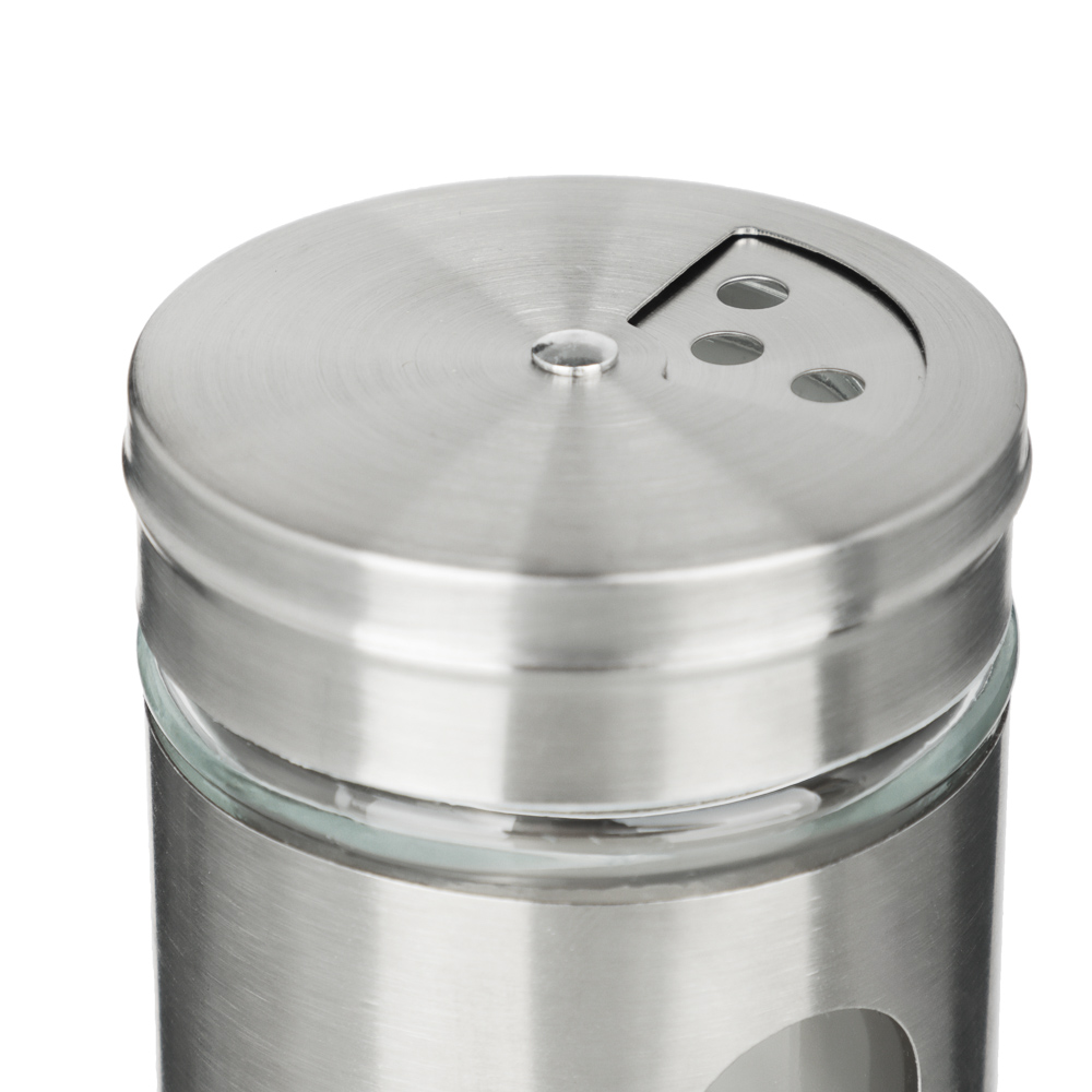 SATOSHI Набор для специй, 6шт. 15.4x15.4x16.1см, стекло, нерж.сталь, пластик, цвет серебро - #6