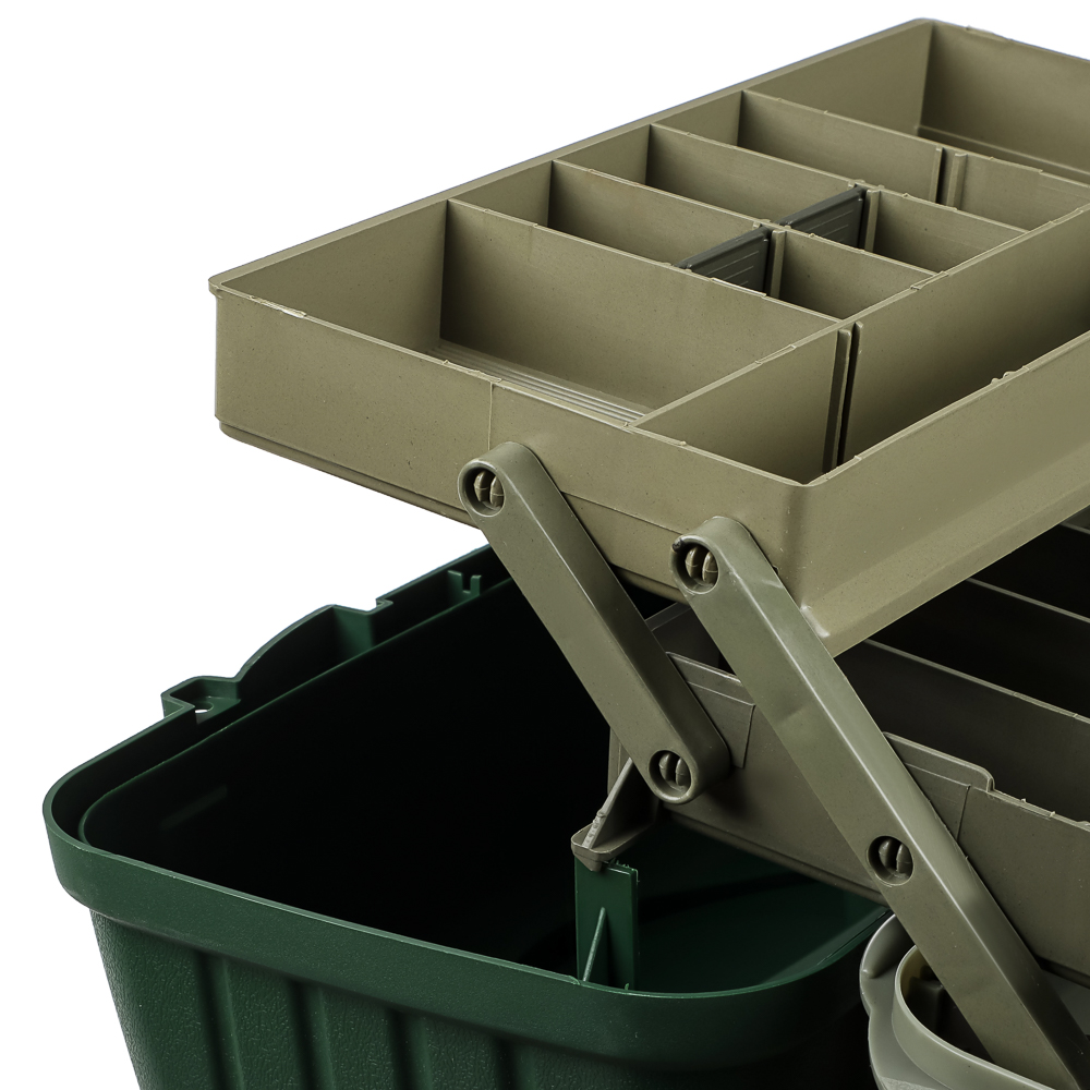 AZOR FISHING Ящик рыболова двухполочный, 40x19,5x21см, пластик, зеленый (MB-PL-07_1 ) - #8