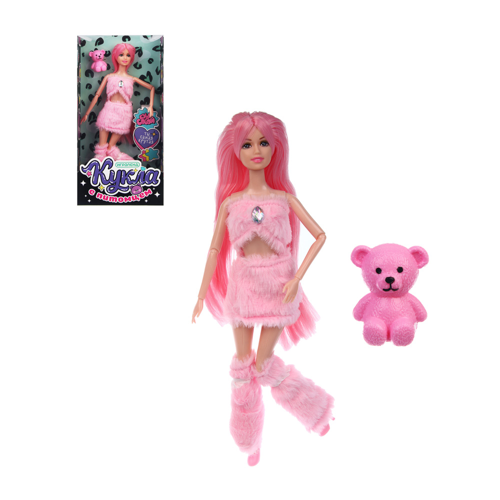 ИГРОЛЕНД Кукла 30 см с питомцем, PVC, ABS, 15,5х5,5х31 см - #1