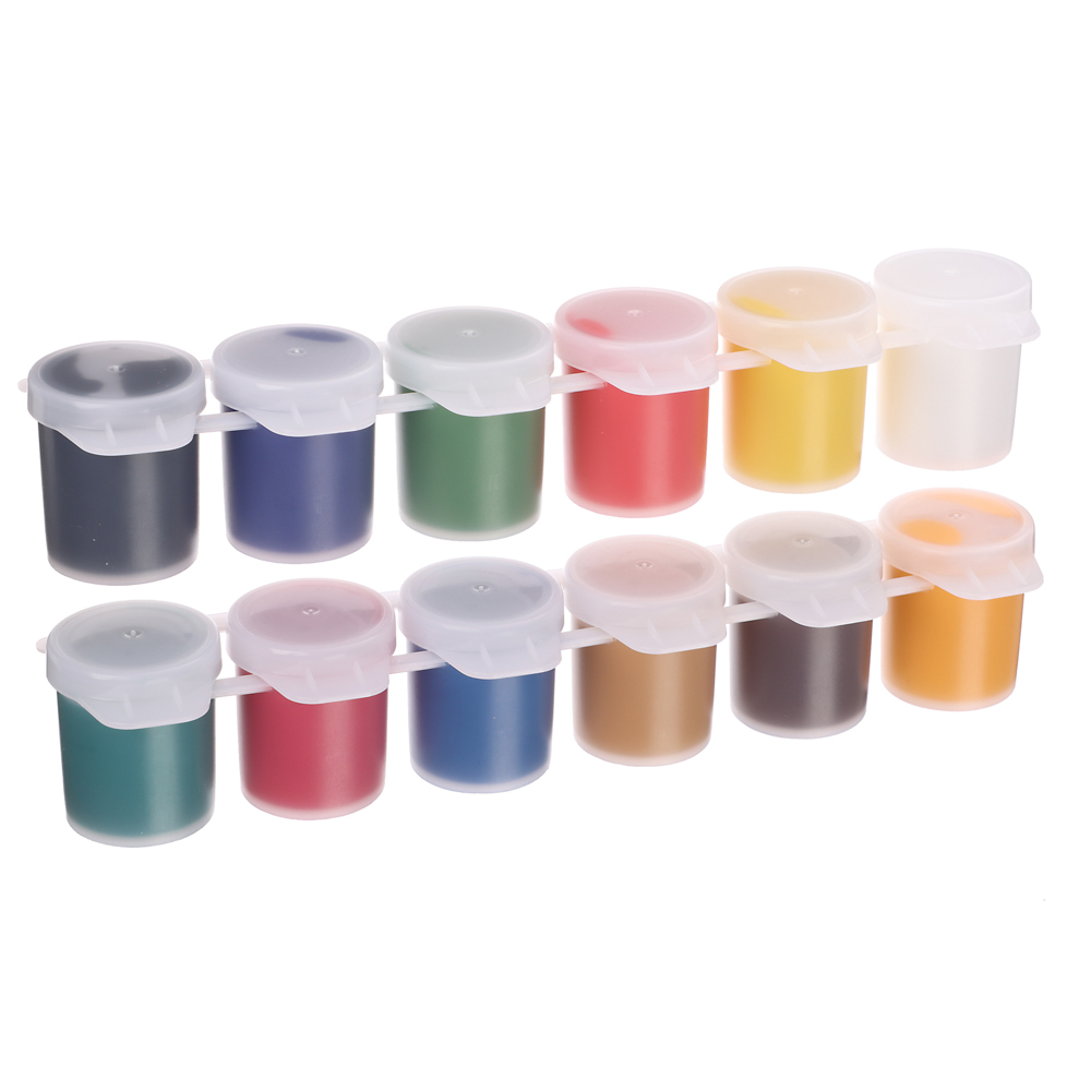 ЛУЧ Гуашь "ZOO", 12 цветов, баночки по 15мл, скрепленные баночки, 20С 1356-08 - #2