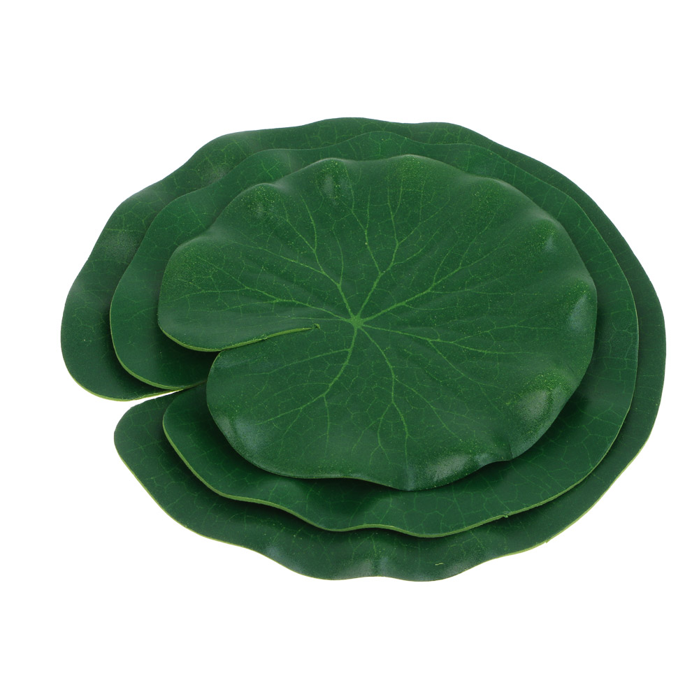 Листья Лотоса для пруда тм INBLOOM, набор 3шт (11, 13, 15 см), ПВХ - #1