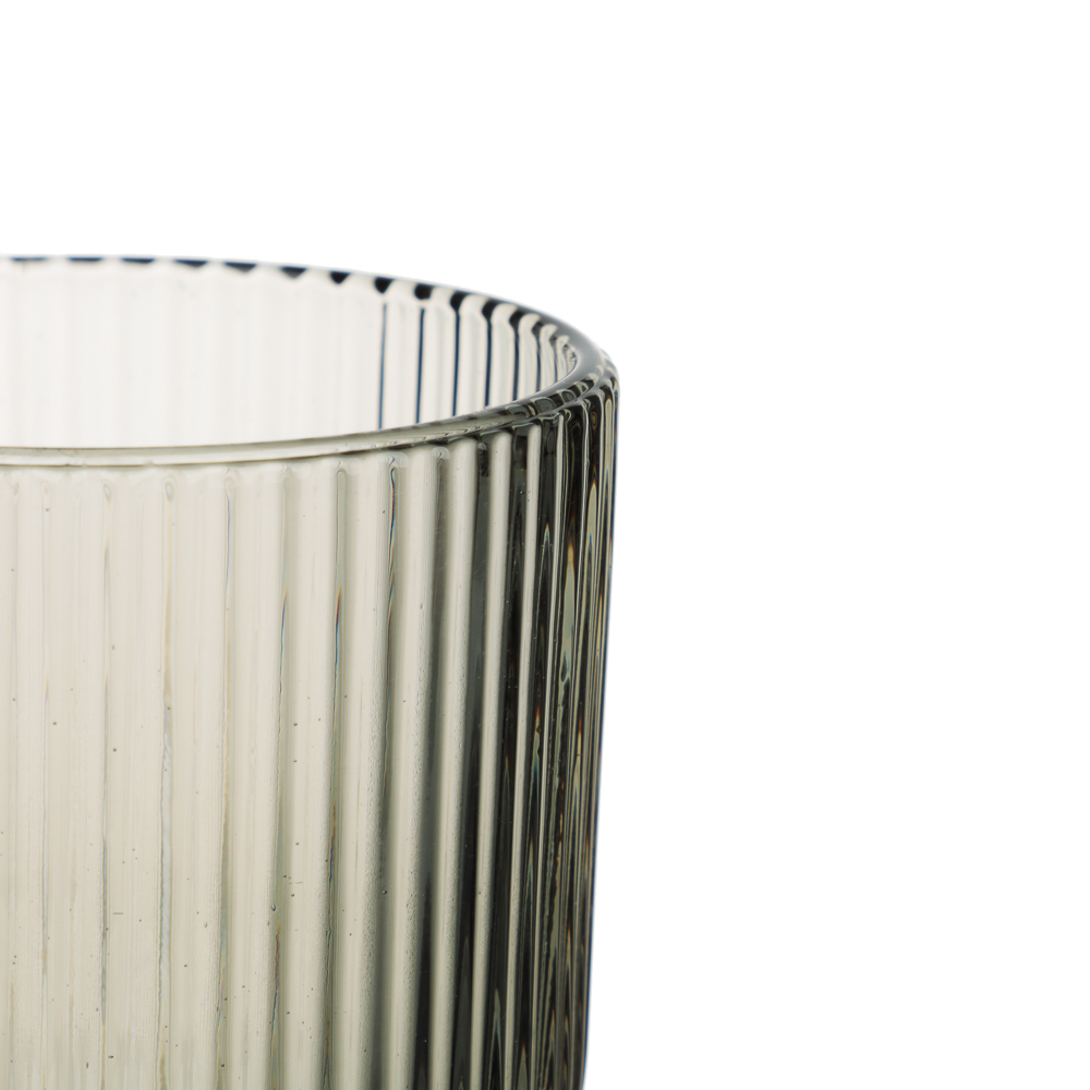 MILLIMI Бокал для вина Грея, 240мл, стекло, серый, рифленый - #3