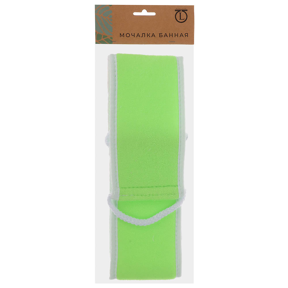 ЮL Мочалка лента банная с ручками с эффектом пилинга, сизаль, полиэстер, поролон, 68х10см, 3 цв. - #22