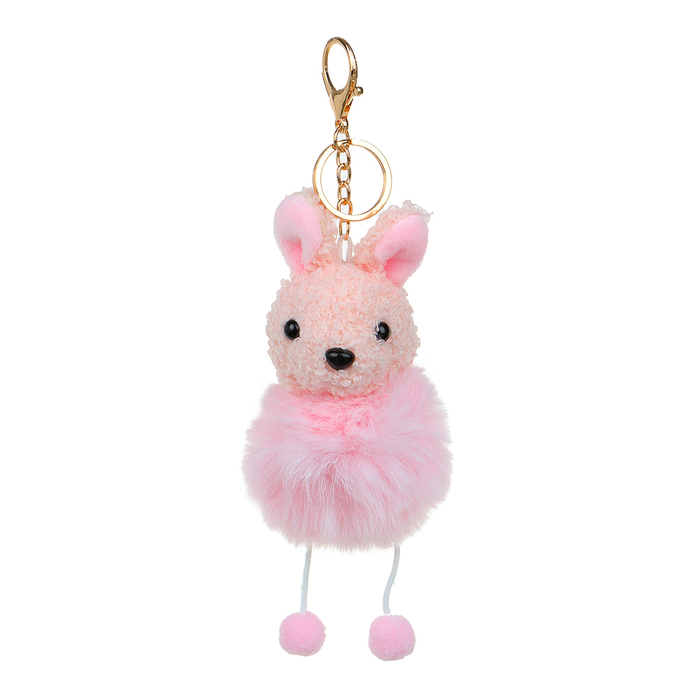 Брелок 8х22см, "Зверята с ножками", искусственный мех, металлический карабин, 3 дизайна - #2