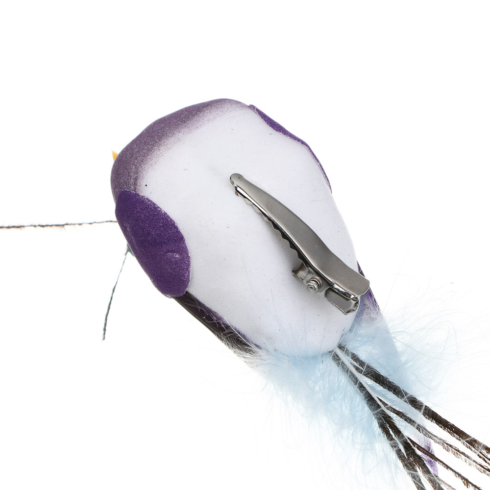 INBLOOM Птица на прищепке Павлин 18см, пенополистирол, перо - #5